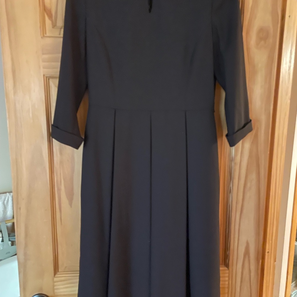 Elegant Long Sleeve Black Dress